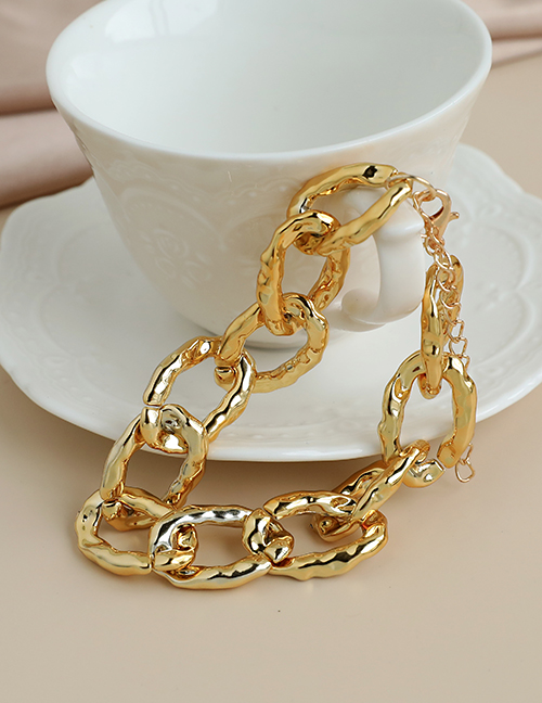 Fashion Gold Color Resin Geometric Chain Necklace