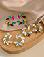 Fashion Ab Color Alloy Diamond U-shaped Earrings