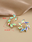 Fashion Color Alloy Diamond U-shaped Earrings