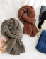Fashion Gray Striped Thick Warm Knitted Wool Scarf