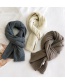 Fashion Caramel Striped Thick Warm Knitted Wool Scarf