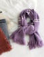 Fashion Camel Striped Fringed Knitted Wool Scarf