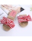 Fashion Blue Striped Linen Sandals And Slippers With Bow
