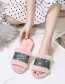 Fashion Gray Plush Open-toed Slippers