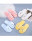 Fashion Off-white Non-slip Small Foot Opening Plush Slippers