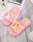 Fashion Pink Chicken And Duck Flat-bottomed Plush Slippers