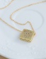 Fashion Golden Copper Inlaid Zircon Lion Necklace