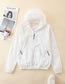 Fashion White Hooded Solid Color Loose Sun Protection Clothing