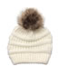 Fashion Caramel Colour Button Knitted Cross-belt Woolen Hat