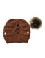 Fashion Black Flowers Button Knitted Cross-belt Woolen Hat