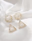 Fashion Round Crystal Woven Round Triangle Alloy Earrings