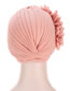 Fashion Red Wine Pleated Applique Pearl Forehead Cross Cap