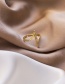 Fashion Golden Irregular Diamond Alloy Ring