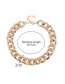 Fashion 1 Golden Necklace Diamond Thick Chain Alloy Hollow Necklace Bracelet