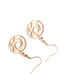 Fashion Rose Gold Titanium Steel Hollow Yoga Chakra Seven-wheel Earrings