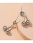 Fashion Silver Cherry Alloy Ball Earrings