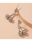 Fashion Silver Cherry Alloy Ball Earrings
