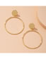 Fashion Golden Round Alloy Earrings