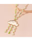 Fashion Golden Cloud Pendant Resin Beaded Geometric Necklace