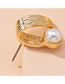 Fashion Golden Pearl Geometric Alloy Stud Earrings