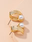 Fashion Golden Pearl Geometric Alloy Stud Earrings
