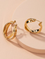 Fashion Golden Large Circle Cross Alloy Earrings