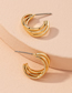 Fashion Golden Cross Geometry Alloy Earrings