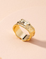Fashion Golden Geometric Bump Alloy Ring