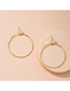 Fashion Golden Ring Alloy Hollow Earrings