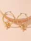 Fashion Golden Circle Five-pointed Star Alloy Hollow Earrings
