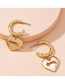 Fashion Golden Love Five-pointed Star Alloy Hollow Earrings