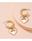 Fashion Golden Love Five-pointed Star Alloy Hollow Earrings