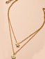 Fashion Golden Five-pointed Star Alloy Geometric Multilayer Necklace