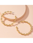 Fashion Golden Round Bead Geometric C Shape Alloy Earrings