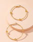Fashion Golden Beaded Round Alloy Hollow Earrings