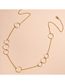 Fashion Golden Round Alloy Hollow Stitching Necklace