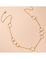 Fashion Golden Round Alloy Hollow Stitching Necklace
