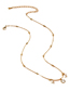 Fashion Golden Diamond Letter Round Bead Chain Alloy Necklace