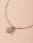 Fashion Golden Diamond Heart Key Alloy Necklace