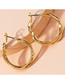 Fashion Golden Woven Cross Round Alloy Earrings