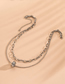 Fashion Silver Round Bead Chain Alloy Circle Multilayer Necklace