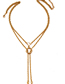 Fashion Golden Circle Tassel Alloy Double Necklace