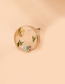 Fashion Light Green Natural Dried Flower Round Alloy Earrings