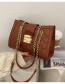 Fashion Brown Large-capacity Chain Lock One-shoulder Messenger Bag
