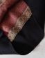 Fashion Black Color Pattern V-neck Wool Knitted Vest