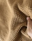 Fashion Ginger Solid Color Round Neck Loose Knit Pullover