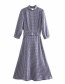 Fashion Purple Polka Dot Print Stitching Dress