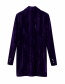 Fashion Purple Velvet Double-breasted Dress Casual Blazer