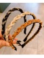 Fashion Black Handmade Lambskin Chain Thin Rod Headband