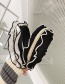 Fashion Black Wide Side Pearl Pleated Wave Knit Headband